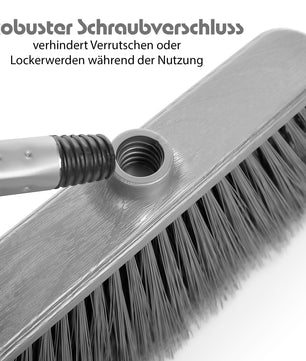 BigDean 2 Stück Straßenbesen mit Teleskopstiel 120 cm PVC Borsten für effiziente Reinigung 4