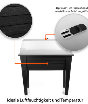 BigDean Hochbeet aus wetterfestem & robustem Kunststoff – Hochbeet für Garten und Balkon geeignet 5