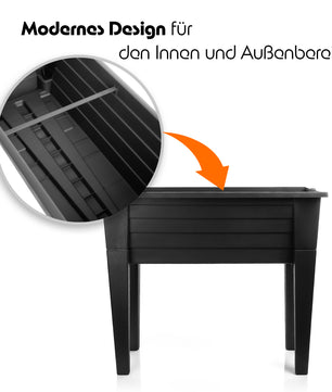 BigDean Hochbeet aus wetterfestem & robustem Kunststoff – Hochbeet für Garten und Balkon geeignet 6