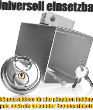 BigDean Anhängerschloss ideal für Angekoppelte & Abgekoppelte Anhänger 6