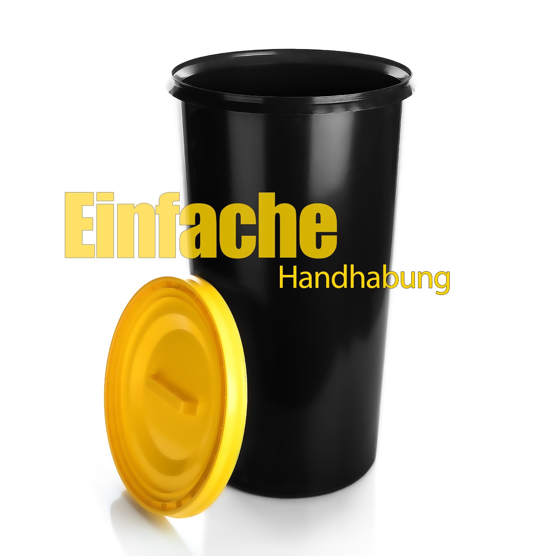 BigDean Gelber Sack Mülleimer 60L + 10 Rollen Gelber Sack – luftdichte gelbe Sack Tonne 2