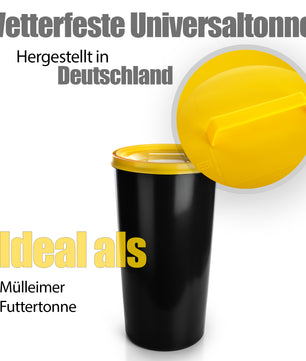 BigDean Gelber Sack Mülleimer 60L + 10 Rollen Gelber Sack – luftdichte gelbe Sack Tonne 6