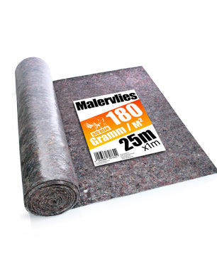 Premium Malervlies 180g/m² 25m Rolle mit Durchsickerungsschutz – Abdeckvlies