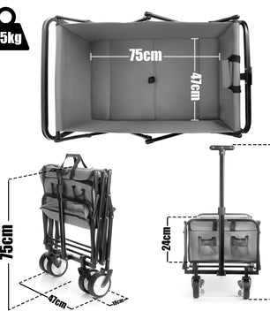Bollerwagen faltbar belastbar bis 80kg – Bollerwagen platzsparend zusammenklappbar 3