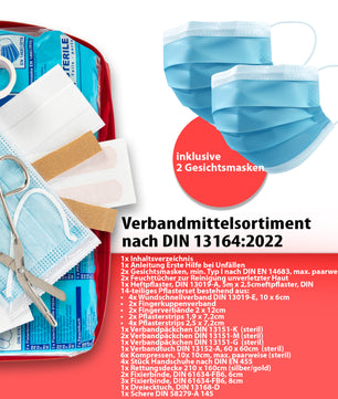 Verbandskasten MADE IN GERMANY  in rot – Verbandstasche nach DIN 13164:2022 2