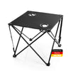 BigDean Campingtisch faltbar mit 2 Getränkehaltern Schwarz belastbar bis 30 kg – tragbarer & ultraleichter Tisch ideal für Camping, Garten, Festival & Angeln