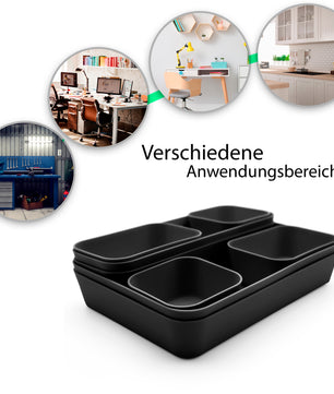 BigDean Schubladen Organizer mit 8 Fächern in Schwarz – individueller Organizer für Büro 6