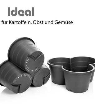 BigDean 4er Set Pflanzturm ideal für Erdbeeren, Kartoffeln & Kräuter – Kartoffelturm stapelbar 5