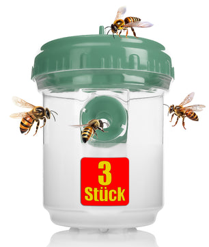 3 Stück Wespenfalle outdoor in Grün ø9x13cm –Aufhängen perfekt für Bienen