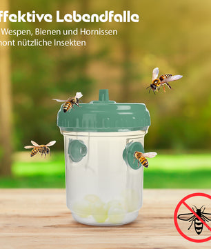3 Stück Wespenfalle outdoor in Grün ø9x13cm –Aufhängen perfekt für Bienen 2