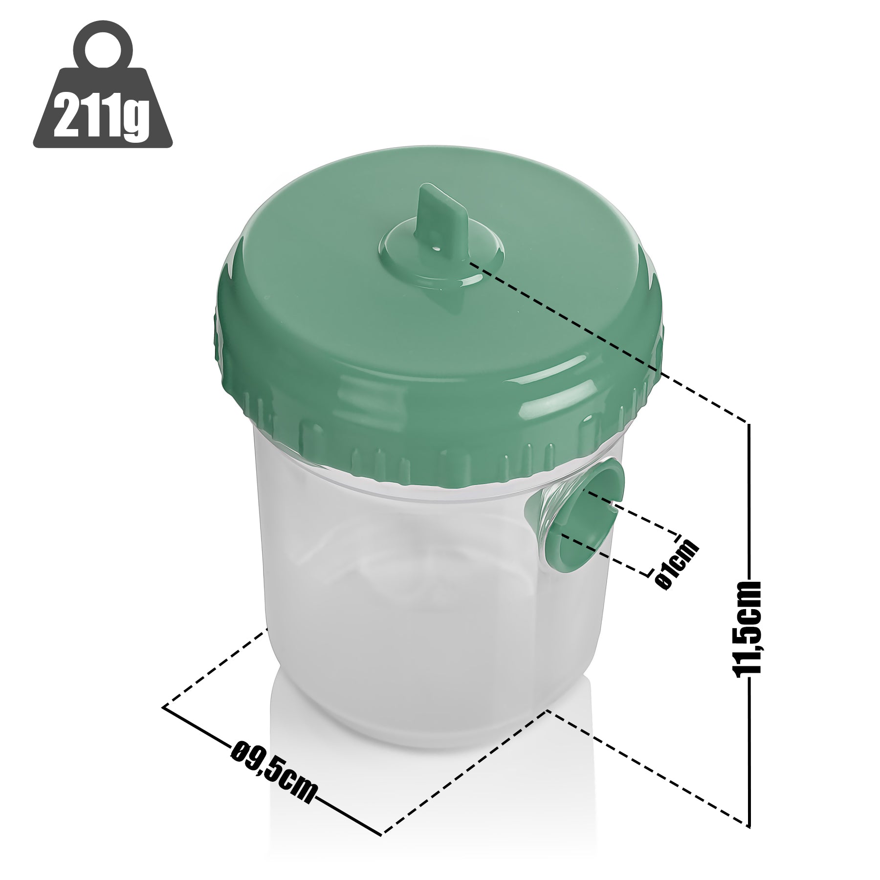 3 Stück Wespenfalle outdoor in Grün ø9x13cm –Aufhängen perfekt für Bienen 3