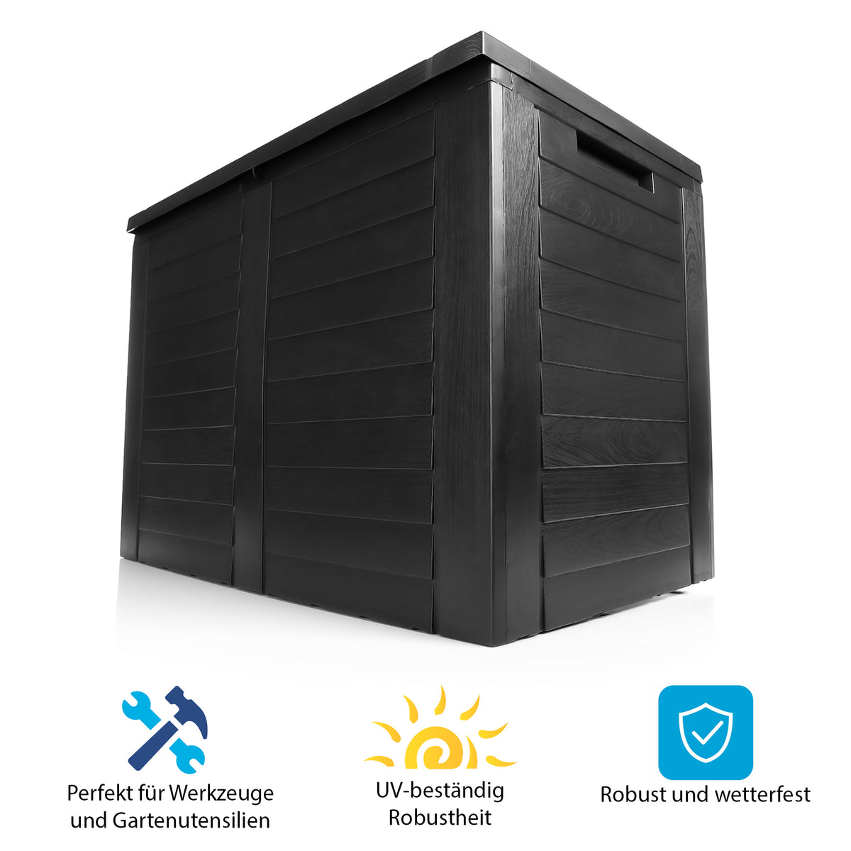 BigDean Aufbewahrungsbox Garten 170L mit Stecksystem aus Kunststoff – Auflagenbox wasserdicht für outdoor geeignet – Kissenbox im kompakten Design & Made in Europe image 5