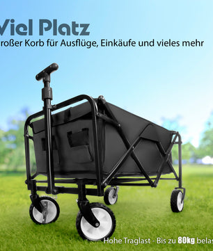 Bollerwagen faltbar belastbar bis 80kg – Bollerwagen platzsparend zusammenklappbar 2