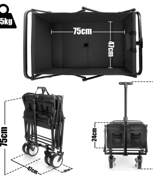 Bollerwagen faltbar belastbar bis 80kg – Bollerwagen platzsparend zusammenklappbar 3