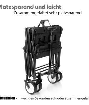 Bollerwagen faltbar belastbar bis 80kg – Bollerwagen platzsparend zusammenklappbar 6