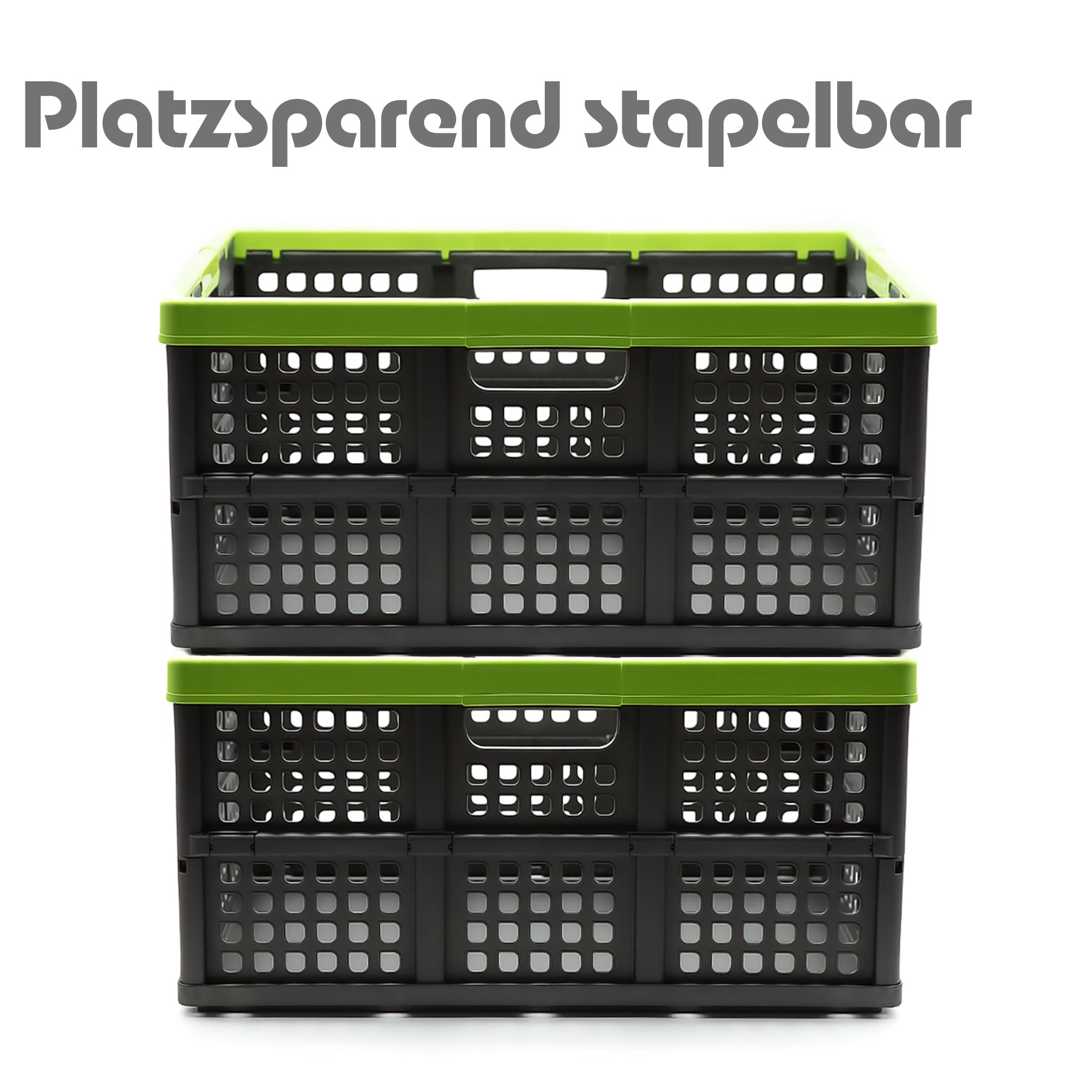 Klappbox faltbar & extrem stabil aus robustem Kunststoff in Anthrazit – Klappkorb 6