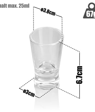 6 Stück Schnapsgläser 2cl in Geschenkbox – hochwertige Shotgläser lebensmittelecht 3
