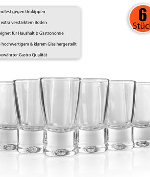 6 Stück Schnapsgläser 2cl in Geschenkbox – hochwertige Shotgläser lebensmittelecht 4