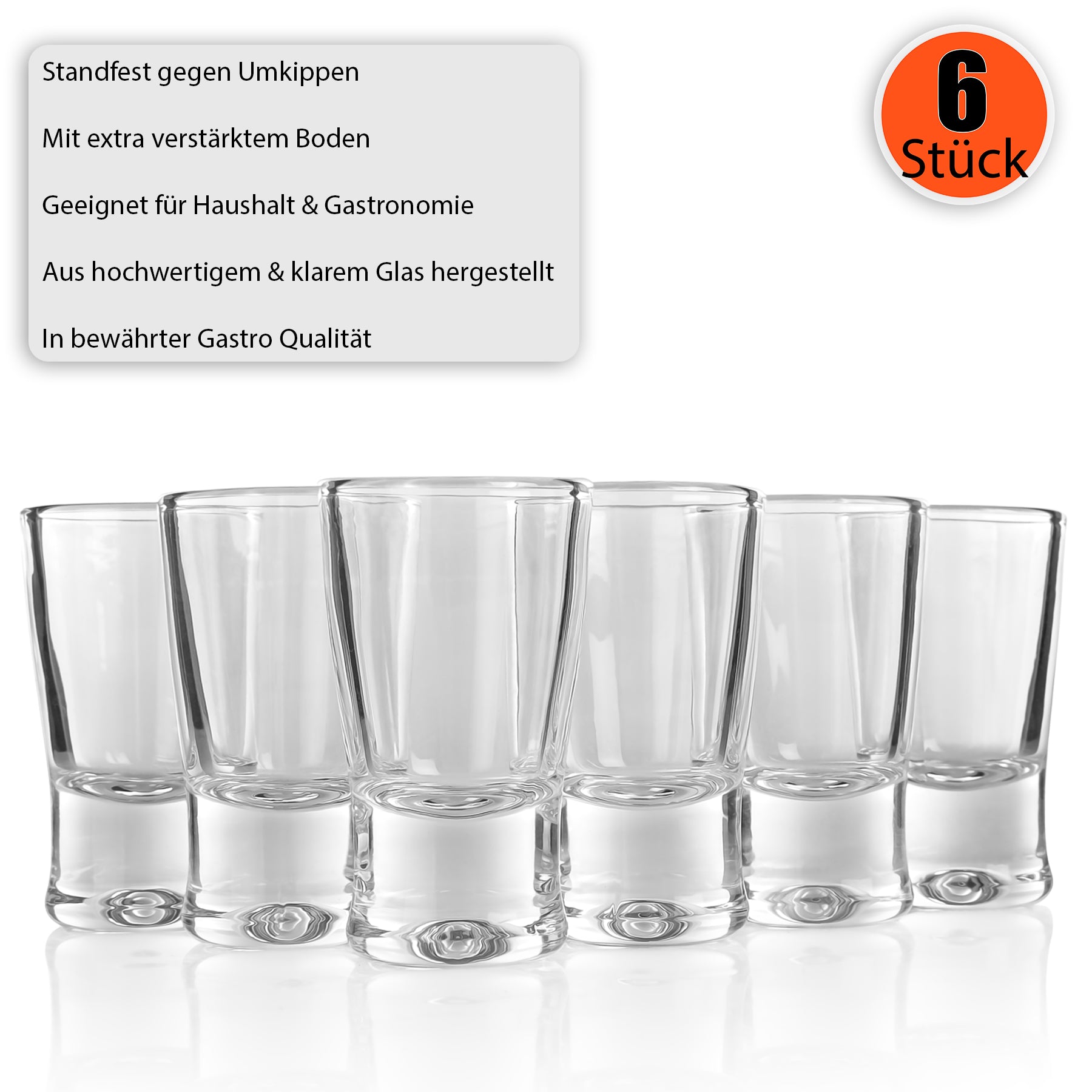 6 Stück Schnapsgläser 2cl in Geschenkbox – hochwertige Shotgläser lebensmittelecht 4