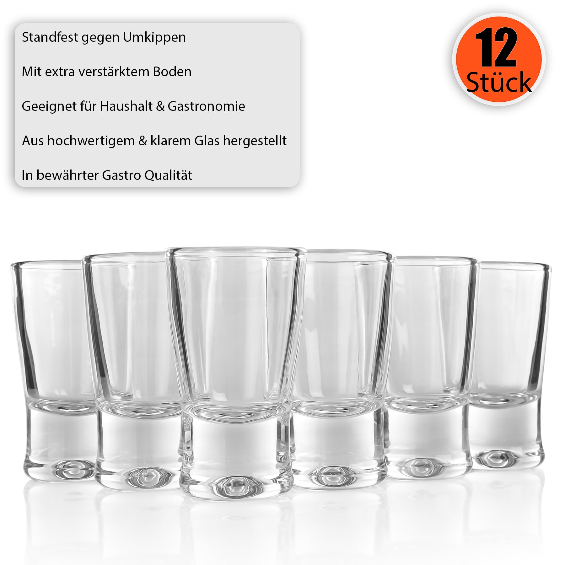 12 Stück Schnapsgläser 2cl in Geschenkbox – hochwertige Shotgläser lebensmittelecht 4