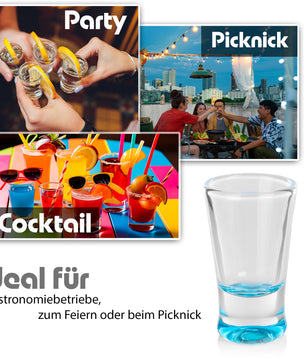 12 Stück farbige Schnapsgläser 2cl in Geschenkbox – hochwertige Shotgläser lebensmittelecht 6