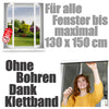 BigDean Fliegengitter Fenster für Fenster bis 130x150cm effektiver Insektenschutz ohne Bohren 6