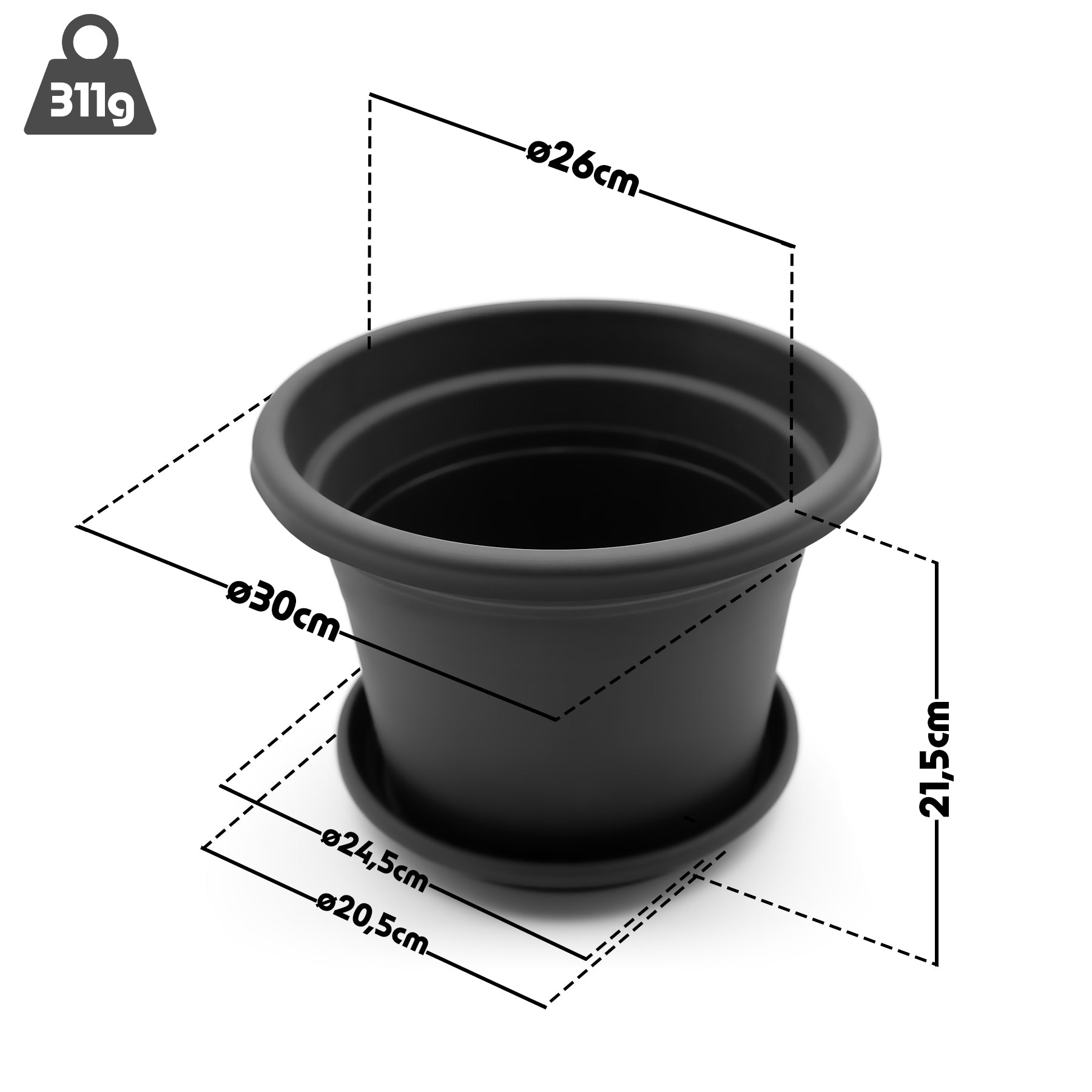 ecomposer-farbe-anthrazit,ecomposer-größe-durchmesser30cm