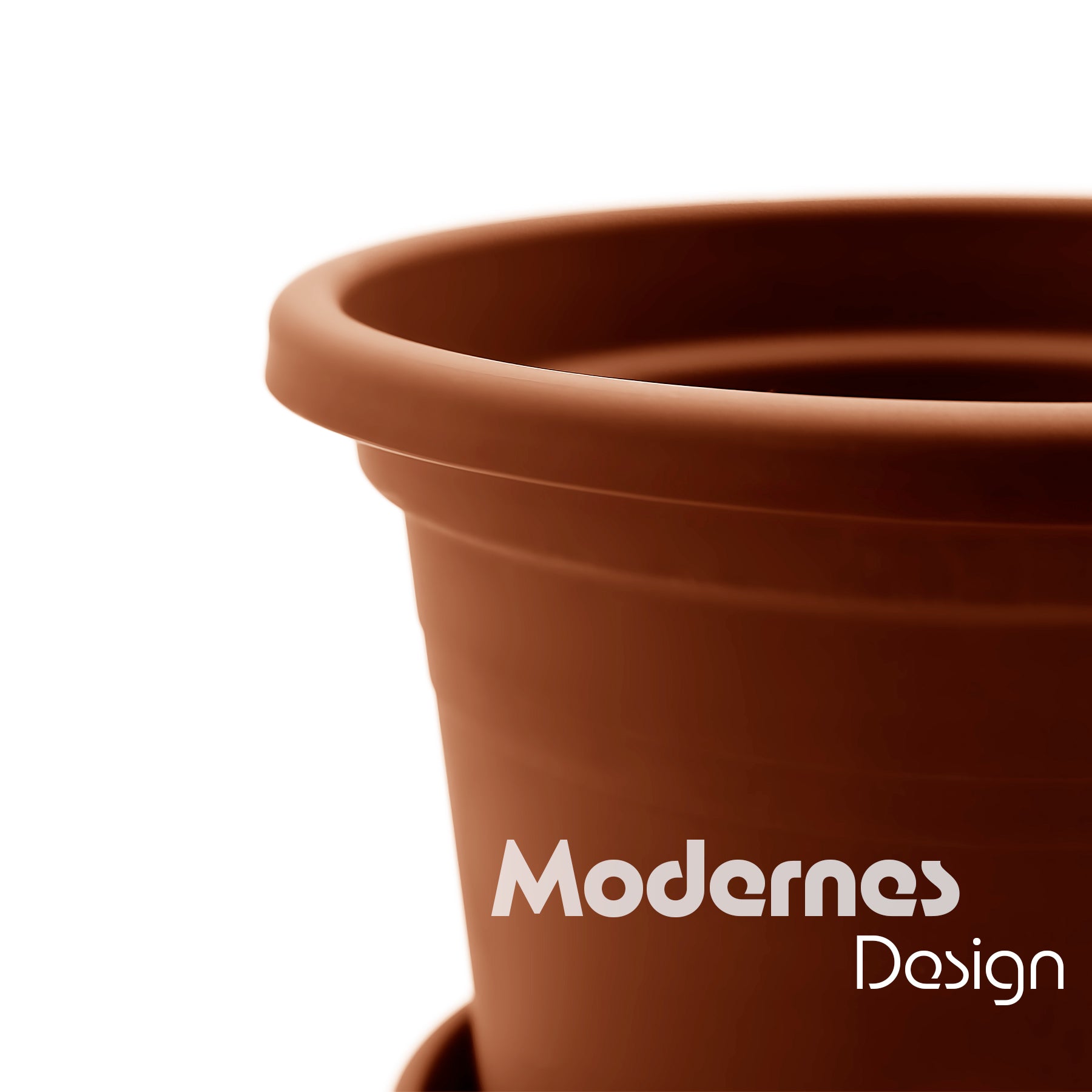 4 Stück Blumentopf mit Untersetzer rund ø 20 cm Terracotta – wetterfester Pflanzkübel 5