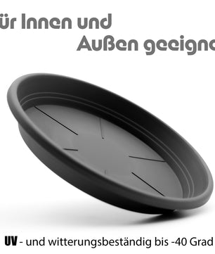 10 Stück Blumentopf Untersetzer Ø 30 cm in Anthrazit – Topfuntersetzer  4