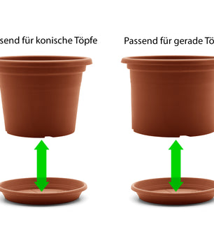 10 Stück Blumentopf Untersetzer Ø 29,5 cm in Terracotta – Topfuntersetzer  5