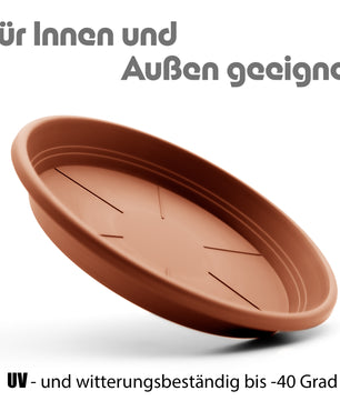 10 Stück Blumentopf Untersetzer Ø 33 cm in Terracotta – Topfuntersetzer  4