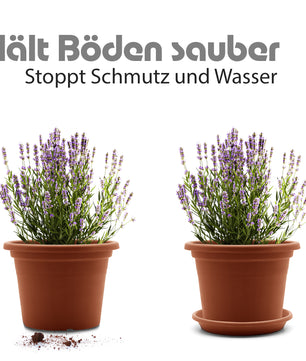 10 Stück Blumentopf Untersetzer Ø 33 cm in Terracotta – Topfuntersetzer  6