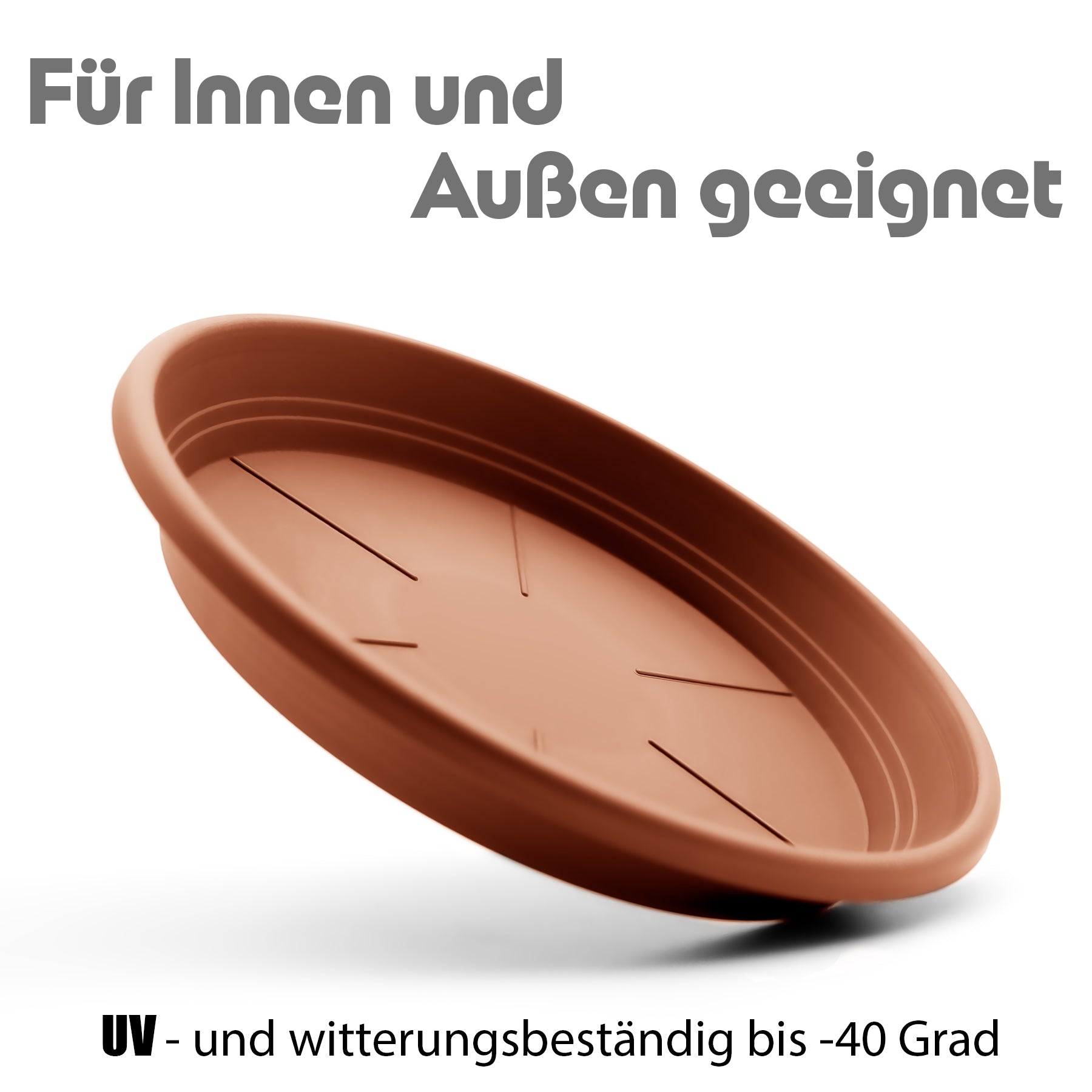 20 Stück Blumentopf Untersetzer Ø 16,5 cm in Terracotta – Topfuntersetzer  4
