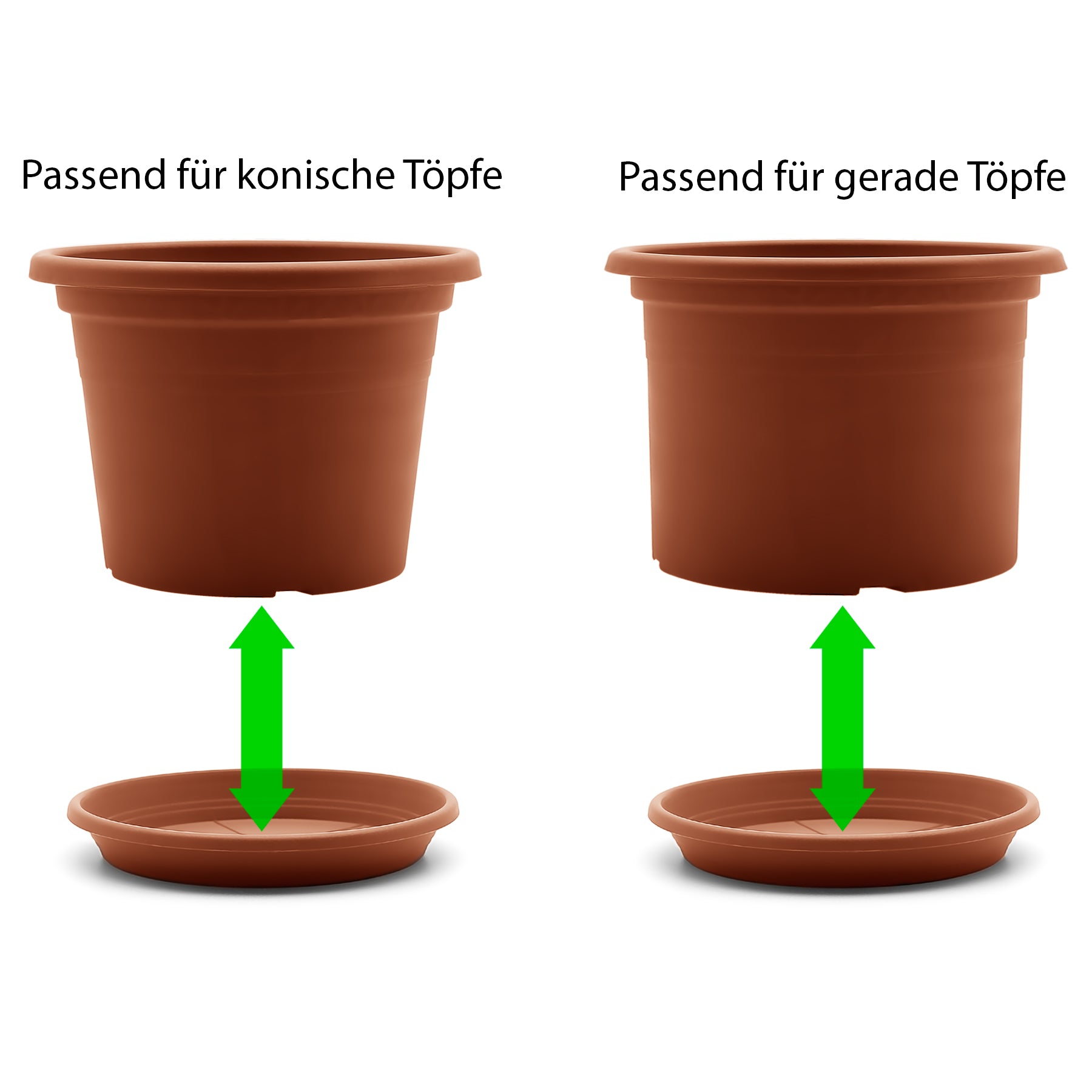 20 Stück Blumentopf Untersetzer Ø 19,5 cm in Terracotta – Topfuntersetzer  5