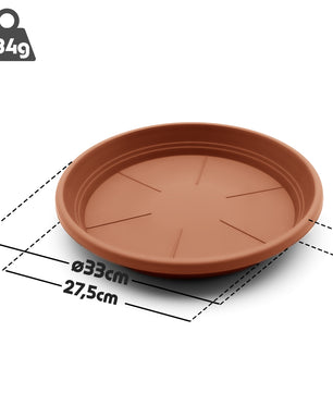 20 Stück Blumentopf Untersetzer Ø 33 cm in Terracotta – Topfuntersetzer  4