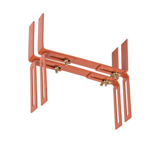 BigDean Blumenkastenhalter 2 Stück  terrakotta Standard H-Form Kasten Halter Balkonkastenhalter