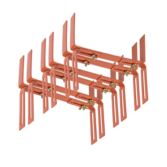 BigDean 6 Stück Blumenkastenhalter terrakotta Standard H-Form Kasten Halter Balkonkastenhalter image 1