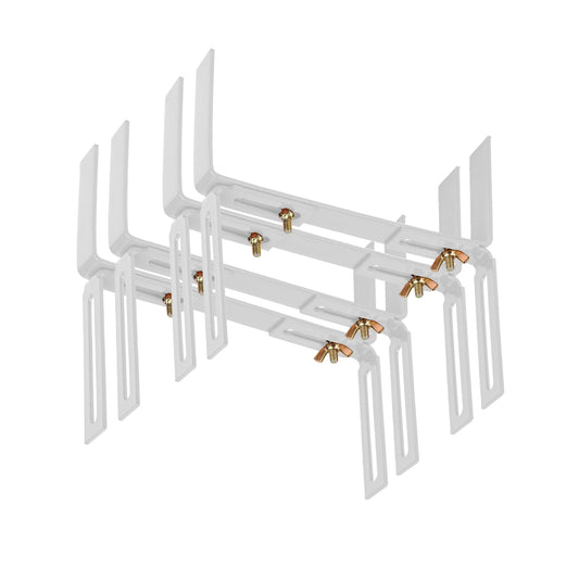 BigDean 4 Stück Blumenkastenhalter weiß Standard H-Form Kasten Halter Balkonkastenhalter image 1