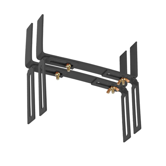 BigDean 2 Stück Blumenkastenhalter anthrazit Standard H-Form Kasten Halter Balkonkastenhalter image 1
