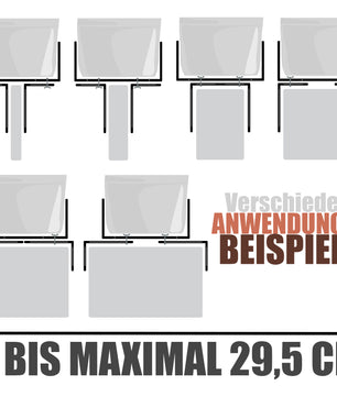 1 Paar Blumenkastenhalter anthrazit 2 Stück Standard H-Form Kasten Halter Balkonkastenhalter 5