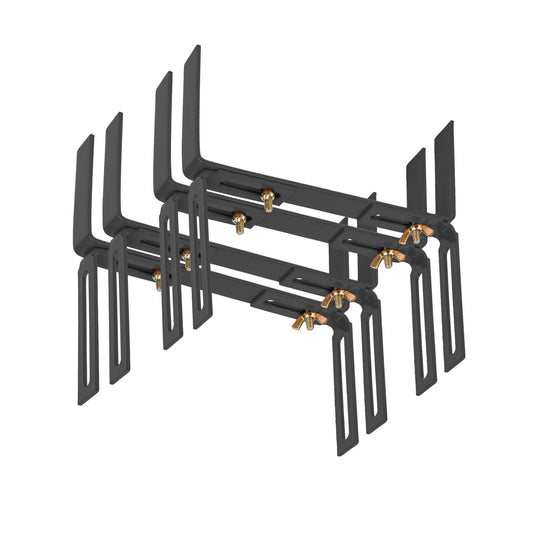 BigDean 4 Stück Blumenkastenhalter anthrazit Standard H-Form Kasten Halter Balkonkastenhalter