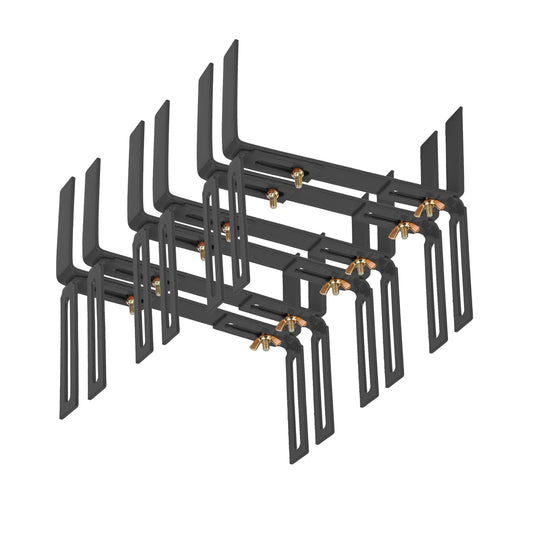 BigDean 6 Stück Blumenkastenhalter anthrazit Standard H-Form Kasten Halter Balkonkastenhalter image 1