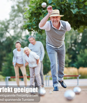 Boule Set mit 8 Boule Kugeln aus hochwertigem Edelstahl 2