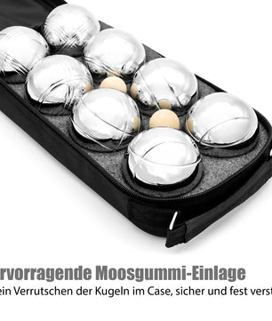 Boule Set mit 8 Boule Kugeln aus hochwertigem Edelstahl 5