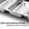 BigDean Panierschalen Set 3-teilig aus hochwertigem Edelstahl – Panierstraße für Küche & Gastro 6