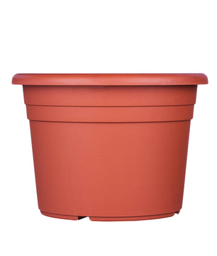 3x Blumentopf Ø 25 cm Farbe Terrakotta Kunststoff Pflanztopf Containertopf Übertopf Pflanzkübel rund 2