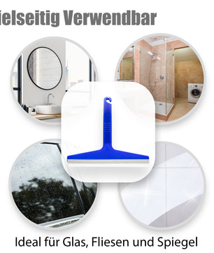 BigDean 3 Stück Duschabzieher Silikon in blau – Abzieher für die Dusche 23,5cm breit 5