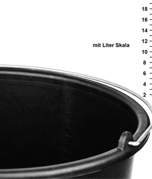 2x Baueimer 20l - Mörteleimer mit Henkel - Eimer für Baustelle & Garten - Blauer Engel 3