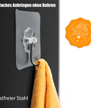 BigDean 30 Stück Klebehaken extra stark & selbstklebend – Wandhaken 180° drehbar  5