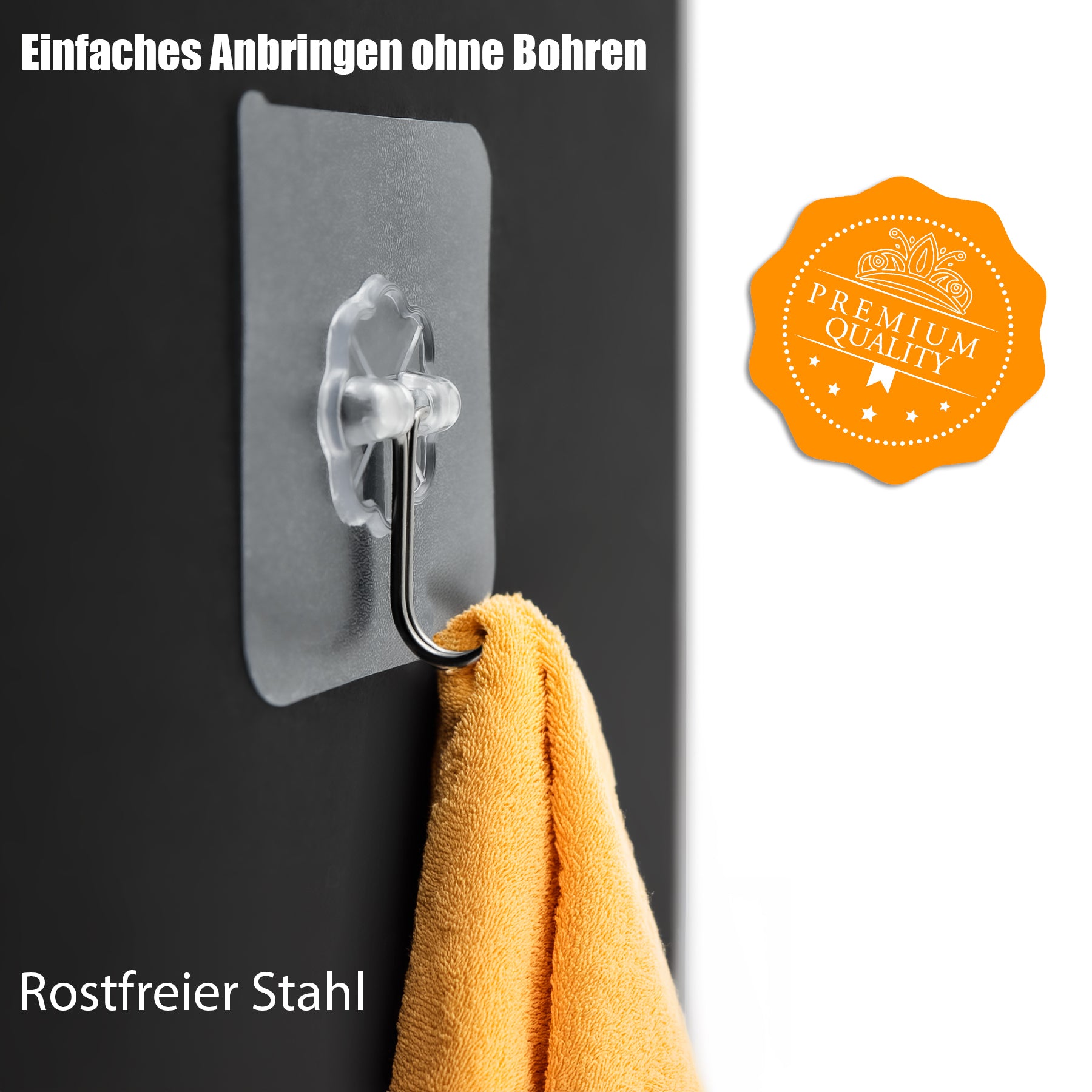 BigDean 30 Stück Klebehaken extra stark & selbstklebend – Wandhaken 180° drehbar  5